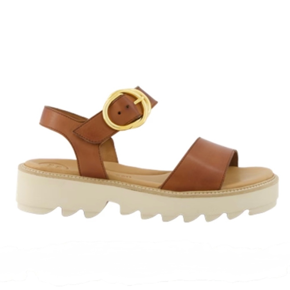 Leather Sandal. Cognac Leather. Women’s US  sizes